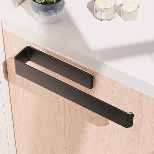 Aikzik Handtuchhalter, Handtuchhalter ohne Bohren, Aluminium Vollmetall Geschirrtuchhalter für Bad & Küche, Schwarz matt Aikzik Handtuchhalter, Handtuchhalter ohne Bohren, Aluminium Vollmetall Geschirrtuchhalter für Bad & Küche, Schwarz matt