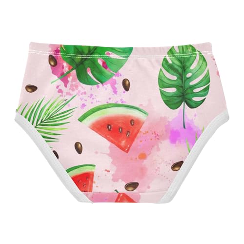 Cotton Girls Underwear Toddlers Watercolor Watermelon Slices Leave Cute Panties Girl Fancy Kids Undies Briefs 2t2