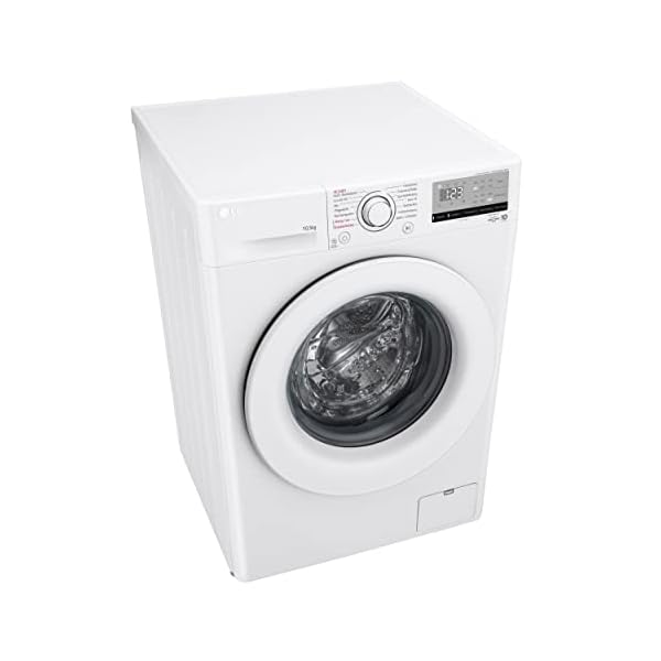 LG F4WV31X3G, Klasse B, Frontlader-Waschmaschine 10,5 kg, 1400 U/min, AI Direct Drive, Wi-Fi, Tiefenreinigung mit Dampf, Größere Kapazität, Außentür aus Sicherheitsglas, 62 x 60 x 85 cm ꟷ Weiß – Bild 8