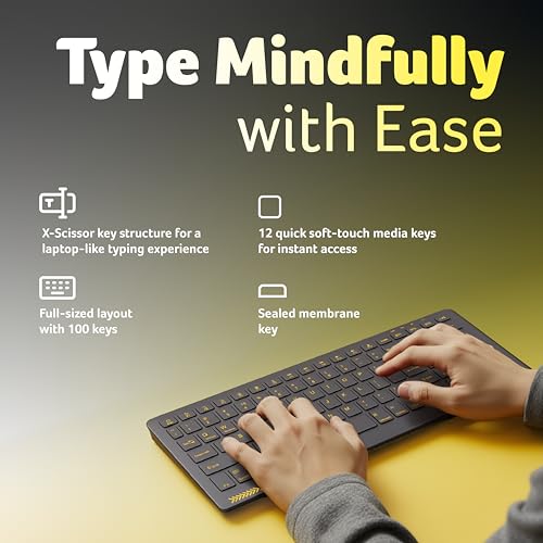 Image of Acer ZenKeys Duo Wireless Keyboard & Mouse Combo | 2.4 GHz + Bluetooth | Rechargeable 500 mAh Type-C | 99-Key Silent Keyboard | 1600 DPI Optical Mouse | 10m Range | Windows /macOS /Linux Compatible
