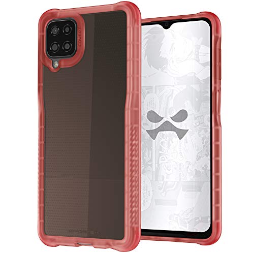 Image of Ghostek COVERT Galaxy A12 Case with Slim Fit Clear Pink Design and Non-Slip Grip Bumper Premium Shockproof Protection Thin Protective Phone Cover Designed for 2021 Samsung Galaxy A12 (6.5 Inch) (Pink)