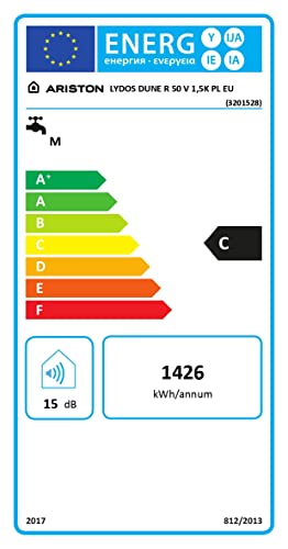 Ariston Lydos Dune R - Elektrischer Warmwasserbereiter, 50 Liter, vertikal, 45 x 47 x 52,8, elektrischer Boiler mit ECO EVO, Water Plus und Korrosionsschutz für mehr Energieeinsparung und Haltbarkeit