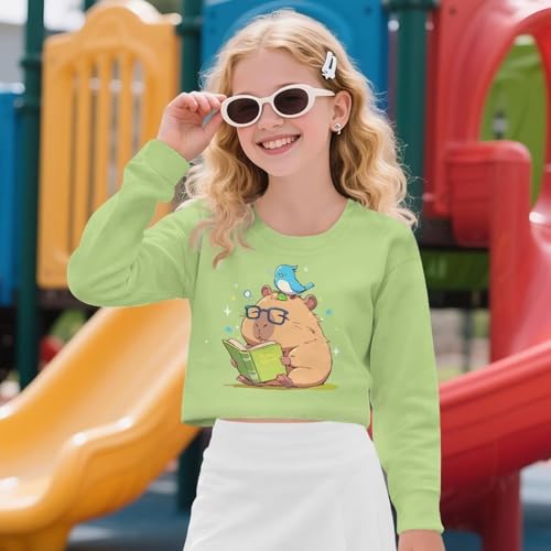 Animal Print Girl Sweatshirt Clothes Outfit Basic Kids Pullover No Hood Long Sleeve Crewneck Shirts Tops 5-14 Years2