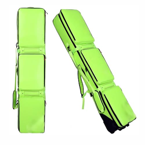 KK-GAL Rolling Ski Bag, Ski Boot Travel Backpack, Water Resistant Ski Snowboard Bags for Air Travel, Large Capacity Family Ski Bag, Travel Ski Bag for Boots, Helmets, Goggles & Outerwear,Neow Yellow