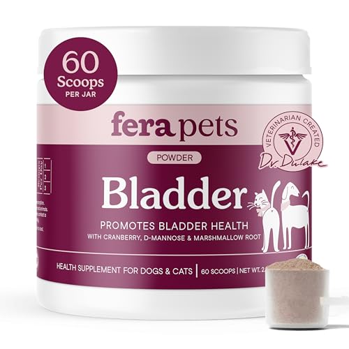 Fera Pets Bladder Support - Cranberry Supplement for Dogs & Cats - 60 Scoops