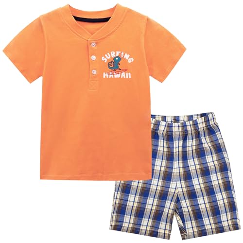 Image of Bumeex Toddler Boys Cotton Clothing Sets Short Sleeve Tee and Shorts