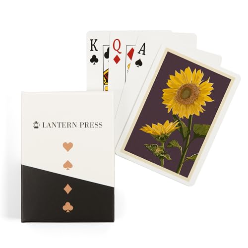 Naipes Sunflowers, Letterpress, 52 Cartas Póker