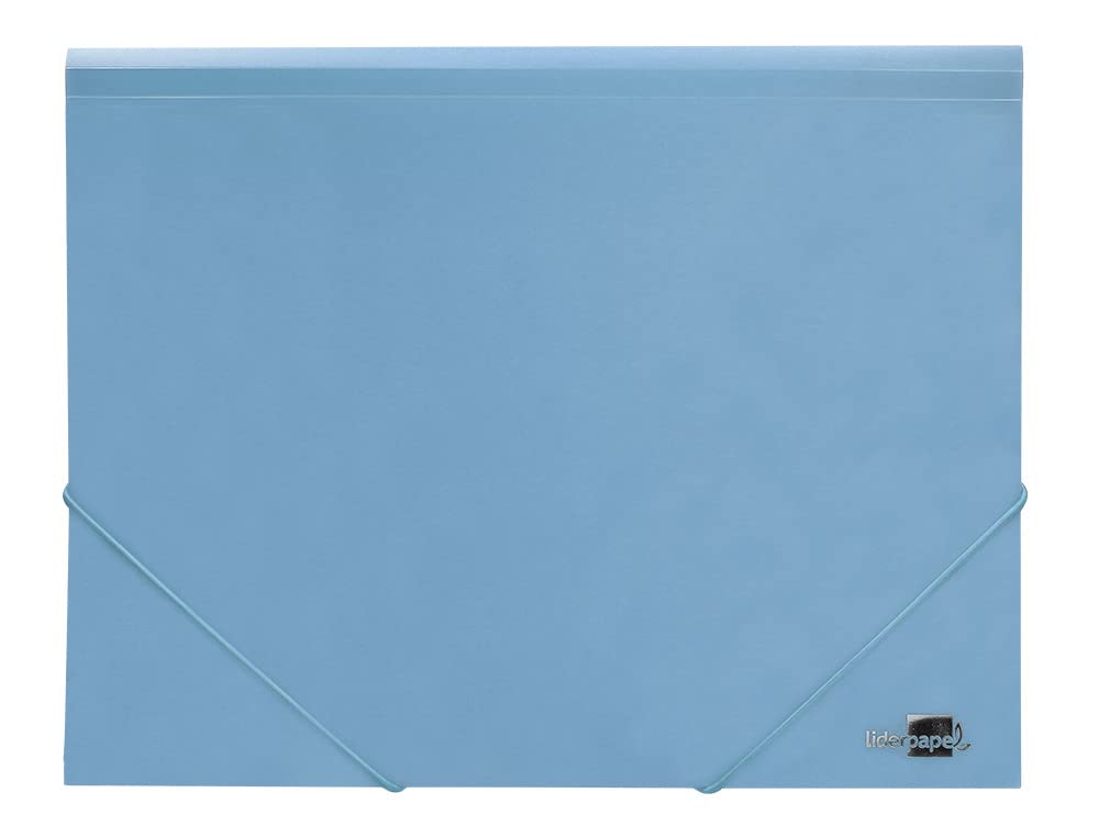 Folder liderpapel Rubber Flaps Polypropylene din a4 Light Blue Opaque