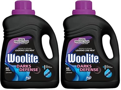 Woolite Darks Defense Liquid Laundry Detergent | 66 Loads | 100 Fl Oz | HE & Regular Compatible | Pack of 2