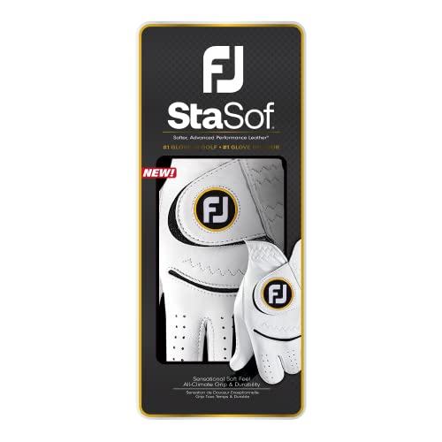 Guante de golf StaSof en piel suave de alta resistencia color blanco Large mujer 3