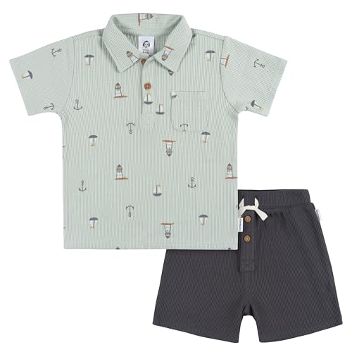 Image of Gerber Baby Boys' Toddler T-shirt and Short Set