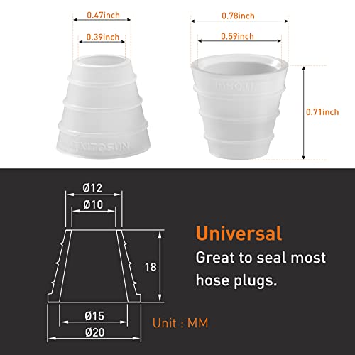 Shisha Schlauch Tüllen Silikon Dichtung - Kitosun Original Shisha Zubehör Strapazierfähige Silikon Plug Tüllen Verhindern Sie, dass Shisha-Schläuche beim Rauchen herausfallen (Farben mischen)