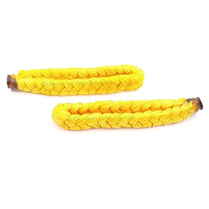 Black Beauty Maa Durga Baglamukhi Raksha Kavach/Baglamukhi Raksha Sutra/Bagalamlukhi Kavach/Yellow Thread Kavach Bracelet - Set Of 2 For Unisex Adult (B0CHPHZH3B) Amazon Price History, Amazon Price Tracker