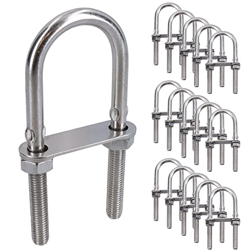 Boulons en U M10 en acier inoxydable marine 40x122mm (Lot de 16)
