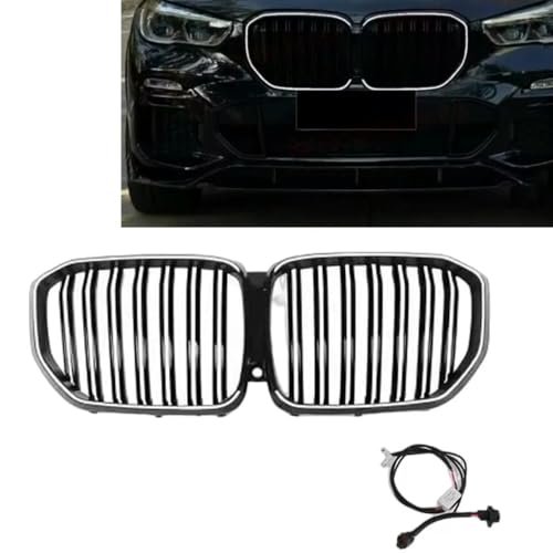 Grille de pare-chocs avant de voiture avec lumière LED pour BMW X5 X5M G05 2019-2023