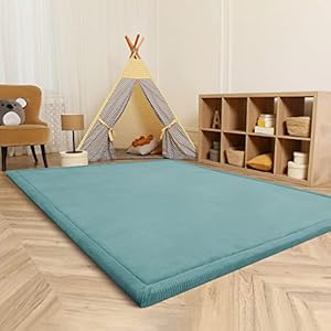 Paco Home Kinderteppich Krabbelteppich Blau 140x200 cm
