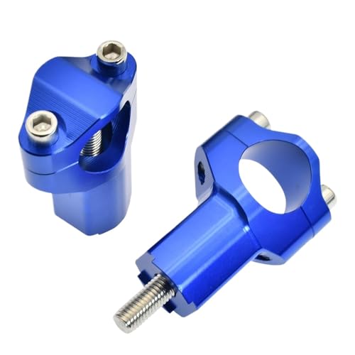 Pince de montage guidon moto 28mm en aluminium usiné CNC bleu durable