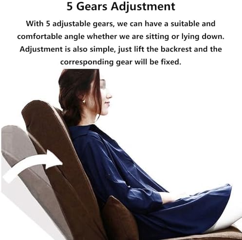 Folding Floor Gaming Chair, 5-Position Adjustable Lazy Padded Sleeper, Sofa Bed with Back Support, Couch Recliner Floor Chair for Meditation, Reading in Bedroom, Liv Yellow-2