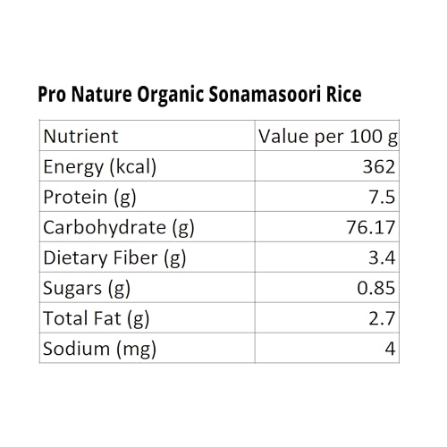 Image of Pro Nature Sonamasoori Rice - Brown, 5kg Pack