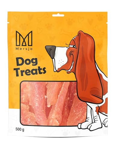 MERSJO friandises pour Chiens - 88% Haute teneur en Viande, Pas d'additifs, sans céréales ni Sucre, Friandises pour Chiens en complément Quotidien, Poitrine de Poulet Moelleuse, 500g - Image 3