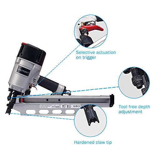 Image of 9021NS Framing Nailer 21 Degree 3-1 /2 inch with Depth Adjustment Professional Air Nail Gun