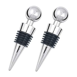 Wijnstoppers Flesstop voor Collectie Rode Wijn Champagne Bier Saver Sealer Roestvrij staal, 2 stks