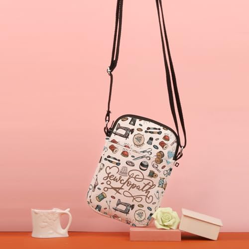 TSOTMO Funny Sewing Gift Sewciopath Gift Tailor Gift Seamstress Sewing Lover Zipper Pouch Crossbody Bag4