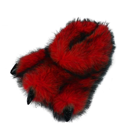 Fluffy Monster Claw Slippers for Men Women, Plush Faux Fur Home Indoor Slippers, Winter Warm House Shoes, Funny Dinosaur Paws Couple Dress up Footwear Gift3