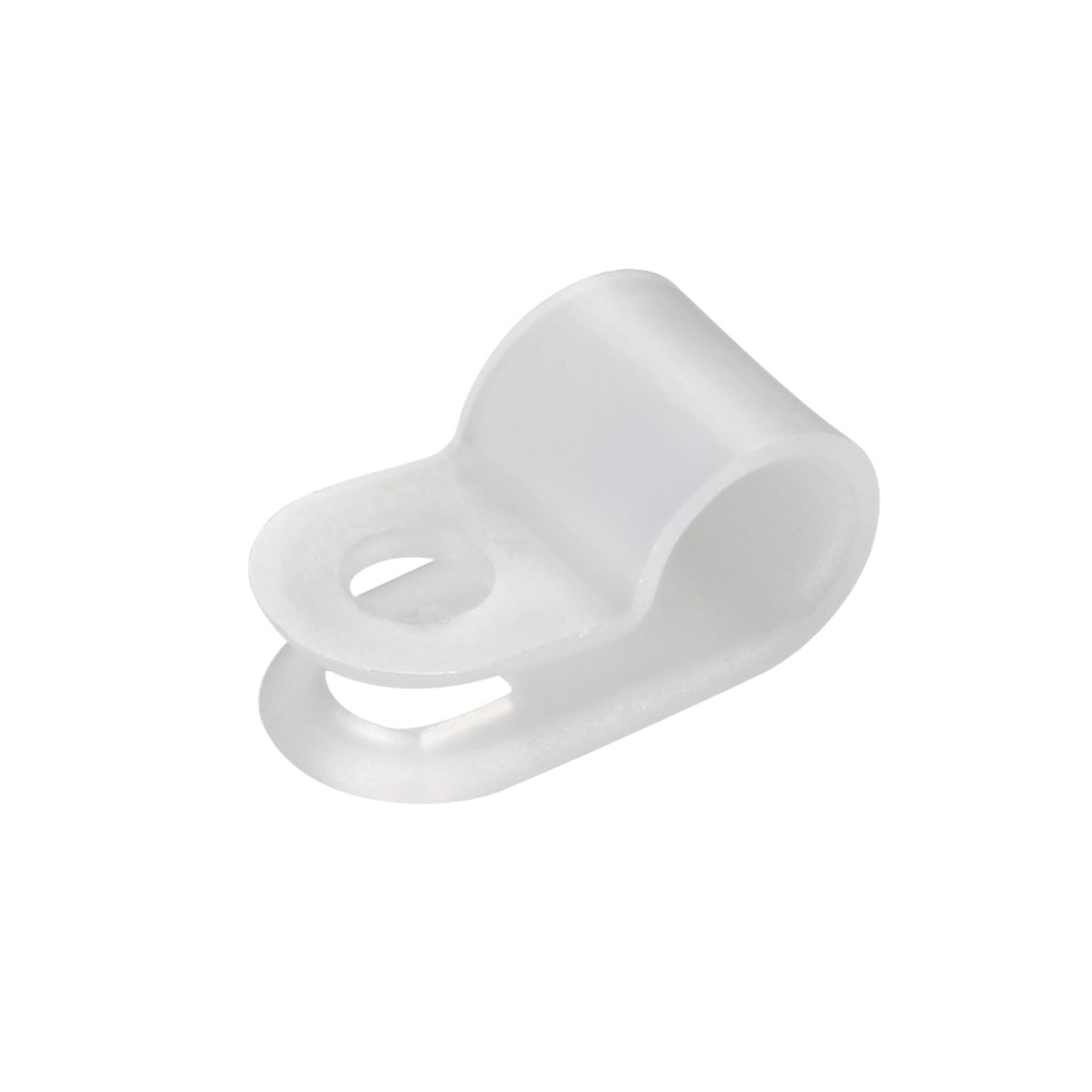 sourcing map 20Pcs Nylon R-Type Cable Clamp Organizer Cord Clips for Wire Management 6.4mm White UC-1