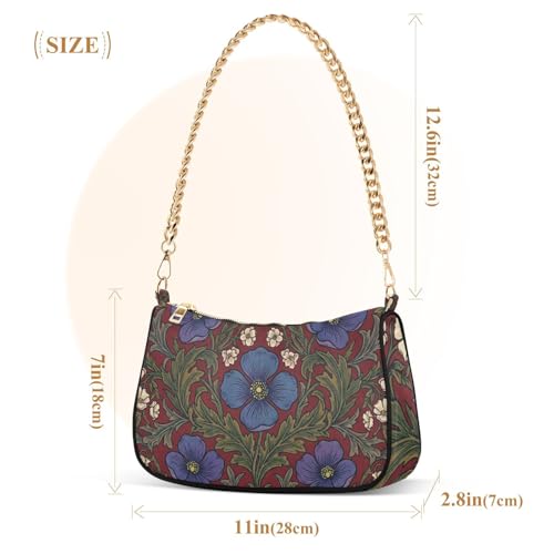 Sac banane bleu du Bhoutan à motif coquelicot idéal pour les voyages - 5