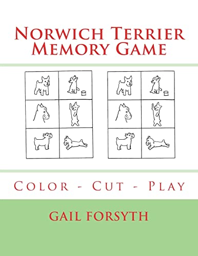 Norwich Terrier Memory Game: Color - Cut - Play