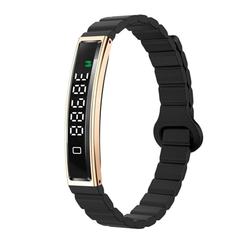 Zunate Fitness Tracker, Pulsera Inteligente Bluetooth 5.3 con App, Rastreador de Actividad Resistente Al Agua, Registro de Consumo, Pasos y Duración para Múltiples Ejercicios (Black)