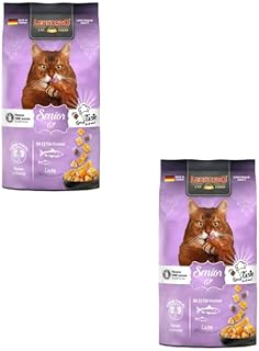 Leonardo Senior GF | Doppelpack | 2 x 300 g | Trockenfutter für ausgewachsene, ältere Katzen ab dem 10. Lebensjahr | Mit extra frischem Lachs | Rezeptur ohne Getreide product image