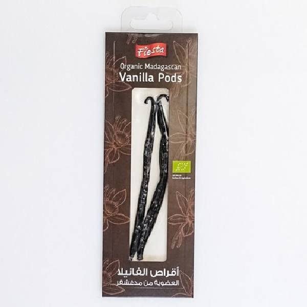 Fiesta Organic Madagascan Vanilla Pods, Pack of 2