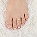 Hoops & Loops Yellow Gold Flashed Sterling Silver High Polished Plain Simple Toe Ring