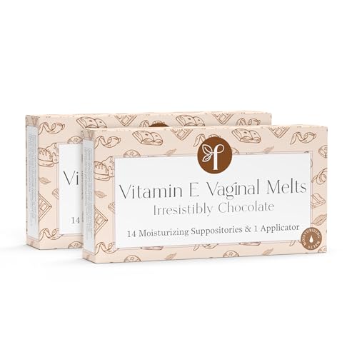 Image of Femallay Organic Vitamin E Vaginal Melts - Feminine Moisture, Comfort & Hydration - Irresistibly Chocolate, 2-Pack