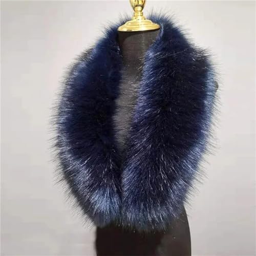 Faux Fur Collar For Women Jacket Hood Trim Replacement Detachable Scarf Wrap for Men Child Coat Sweater2