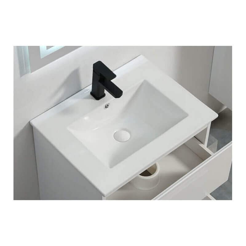 Rue Du Bain City - Lavabo empotrable (cerámica, 61 x 47 cm), color blanco