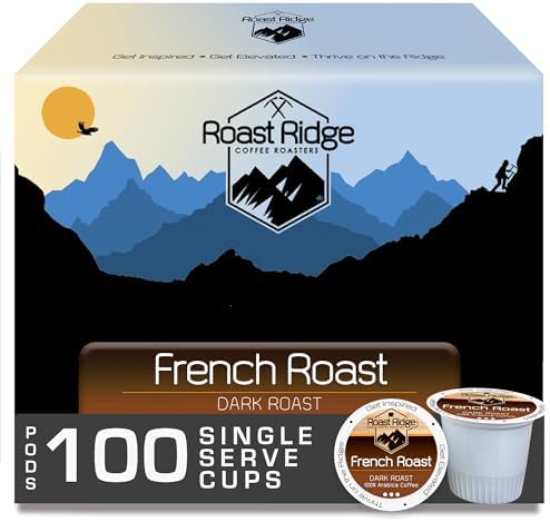 Roast Ridge Single Serve Coffee Pods for Keurig K-Cup Brewers, French Roast, ...