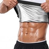 THQAE Fascia Addominale Dimagrante Uomo, Pancera Contenitiva Regolabile Effetto Sauna, Cintura Dimagrante Pancia per Palestra e Supporto Lombare, Rivestimento Interno in Argento, XXL/3XL