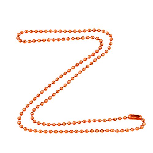 Dragonweave 2.4Mm Bright Copper Ball Chain Necklace With Extra Durable Color Protect Finish - 18 Inches #TOP14