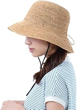 [Drection] ラフィア帽子 麦わら帽子 レディース 日焼け防止 ＵＶカット 涼しい風通しの良いラフィア帽子 日よけ 日除け帽子 TGM-0168-0169