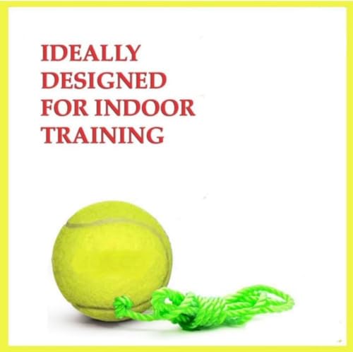 Image of Hanging Cricket Ball with 3.5m Rope | Indoor & Outdoor Knocking Practice (1-Pack)