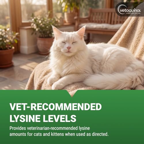 Vetoquinol Enisyl-F Lysine Bites - L-Lysine Chews for Cats & Kittens - Daily Supplement for Immune, Respiratory & Eye Health Support - Aids with Sinus Congestion, Sneezing & Runny Noses - 6.4oz (180g) - Image 4