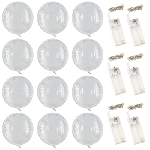 Globos Bobo Iluminados, Globos Luminosos Globo de Helio Bobo de 20 Pulgadas con Cadena de 2 M Globo Iluminado para Decoración de Fiestas de Bodas 22 Piezas