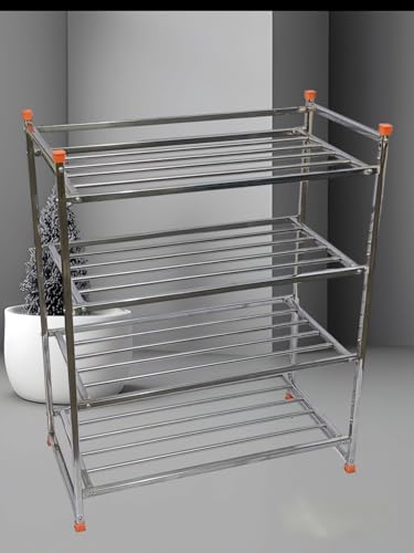 Image of Stainless Steel Shoe Rack Multilayer /Book Shelves /Multipurpose Rack (4 Shelves)
