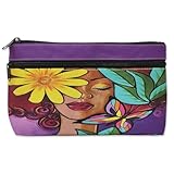 Shades of Color Twin Zipper Cosmetic Pouch – African American Art Travel Bag for...