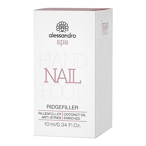 alessandro Spa Rillenfüller - Multifunktionslack zum Ausgleichen von Unebenheiten/Pflegender Lack in natürlichem Rosa, 10 ml