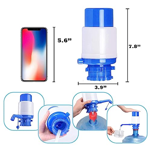 Water Pump For 5 Gallon Jug, 2 Pack Hand Pressure Water