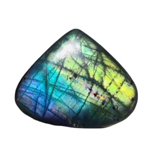 Cabochon labradorite naturelle véritable sans fissures, grand cœur poli 47mm pour sertissage